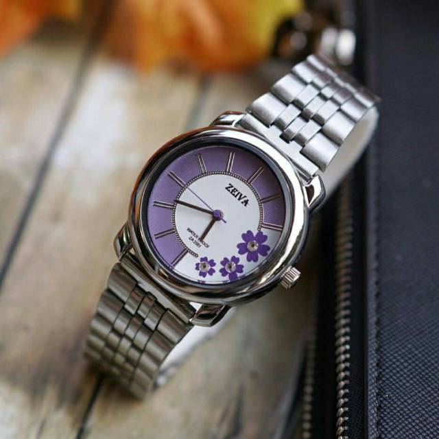 JAM TANGAN CEWEK ABG  KEREN CANTIK ZEIVA FLOWER ORIGINAL WATER RESIST