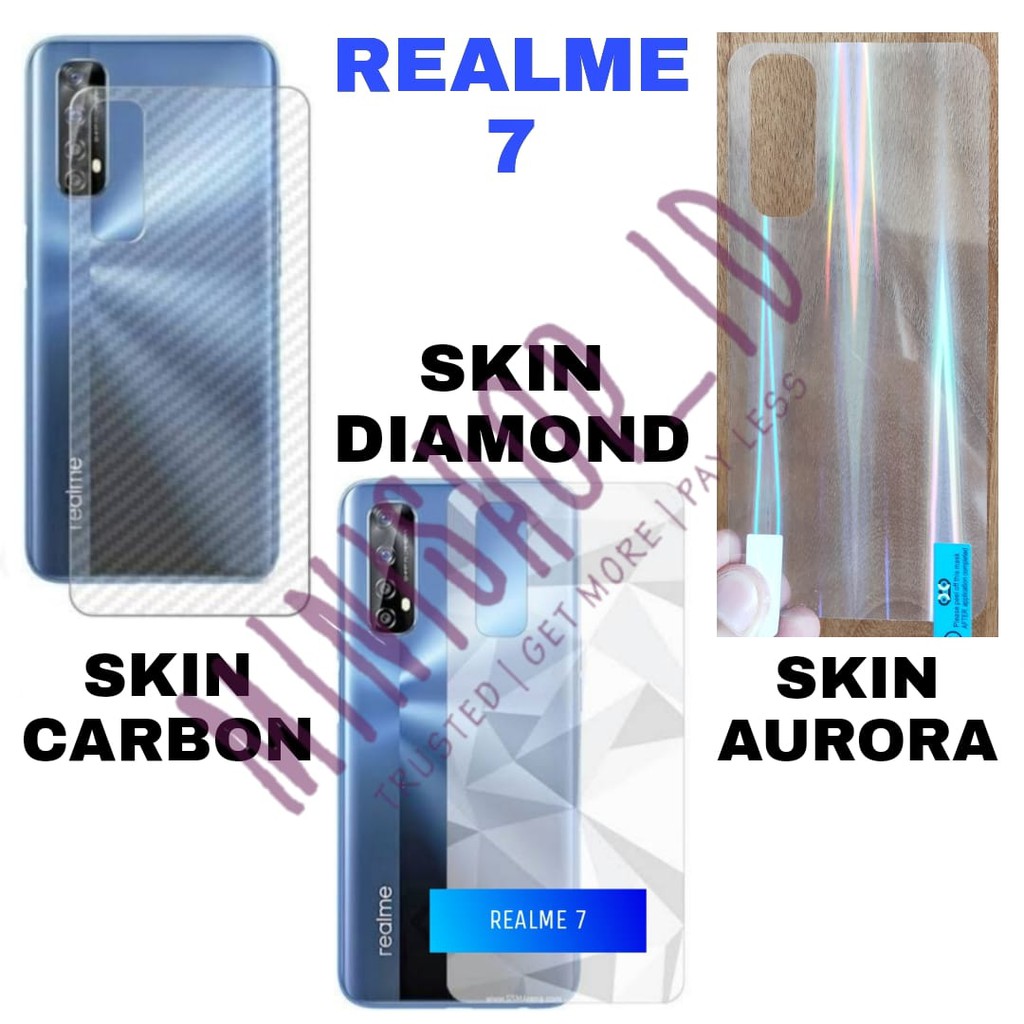 REALME 7 / OPPO REALME 7 SKIN CARBON / STIKER CARBON / BACKSCREEN PROTECTOR ANTI GORES HP