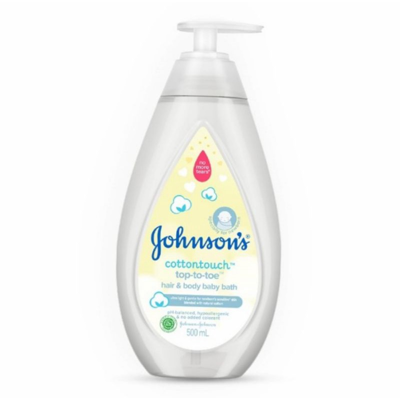 JOHNSON'S  Cottontouch Top-to-toe Hair &amp; Body Baby Bath 200ml &amp; 500ml