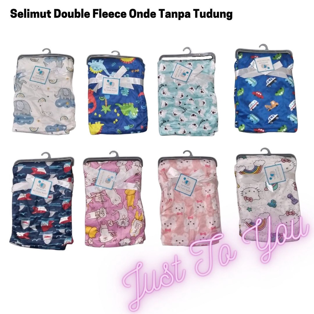Selimut Bayi Double Fleece Just To You Karakter Lembut Tebal Baru Lahir Tanpa Topi Tudung Yang Bagus