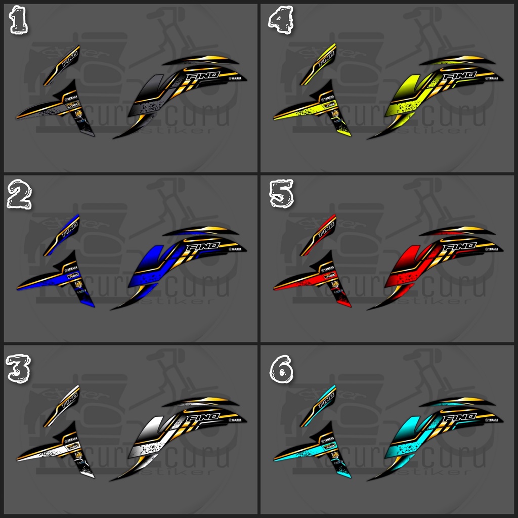 STIKER MOTOR STRIPING VARIASI YAMAHA FINO 125-SPORTY-PREMIUM-GRANDE / STIKER VARIASI FINO / STRIPING
