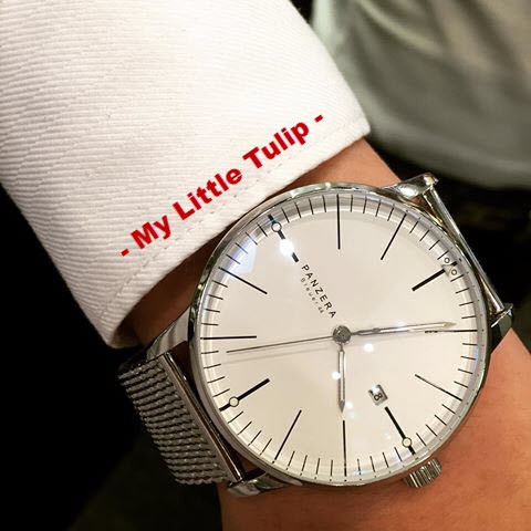 JAM TANGAN WATCH BNIB PANZERA BREUER 44 ARTIC MESH (WHITE) PUTIH