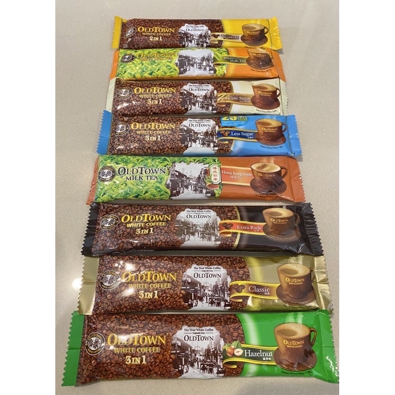 

Old Town White Coffee Teh Tarik milk tea / Hazelnut / Classic / White milk tea / extra rich / cane (1 sachet)