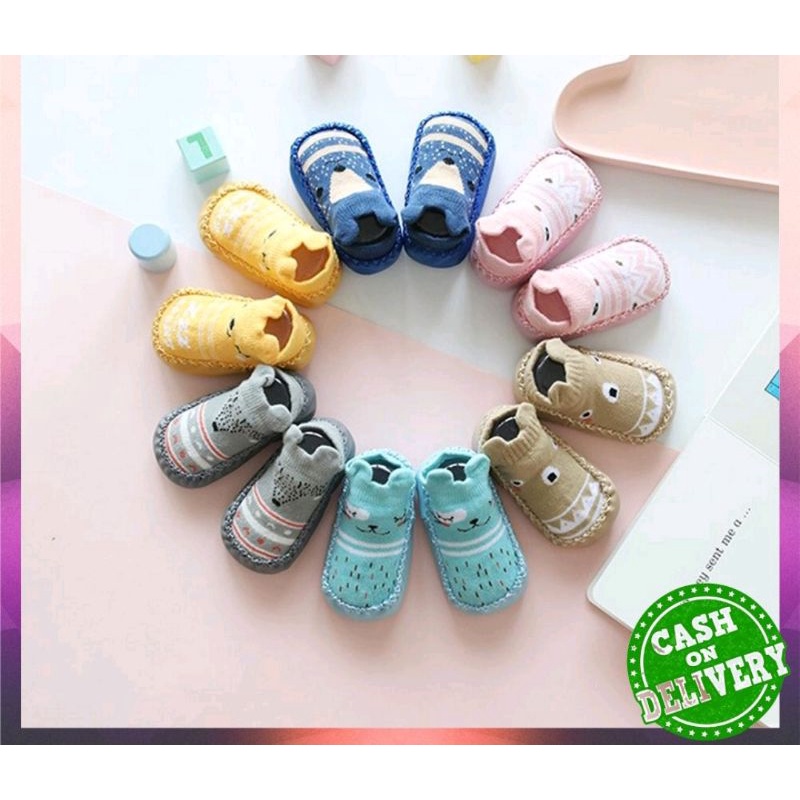 Sepatu Anak Bayi - Baby Prewalker Shoes Socks Anti Slip Kaos Kaki Anak Bayi