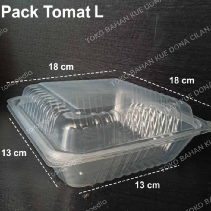 

kotak makanan/plastik mika makanan/foodpack/food pack l-large - tomat tokomaju1625