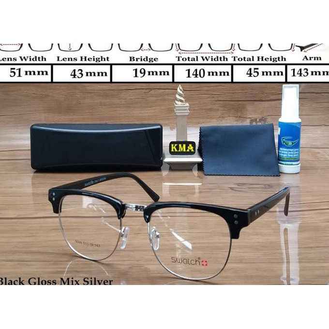 {Promo} Frame Kacamata Minus Swatch Clubmaster Kacamata Minus Frame Classic