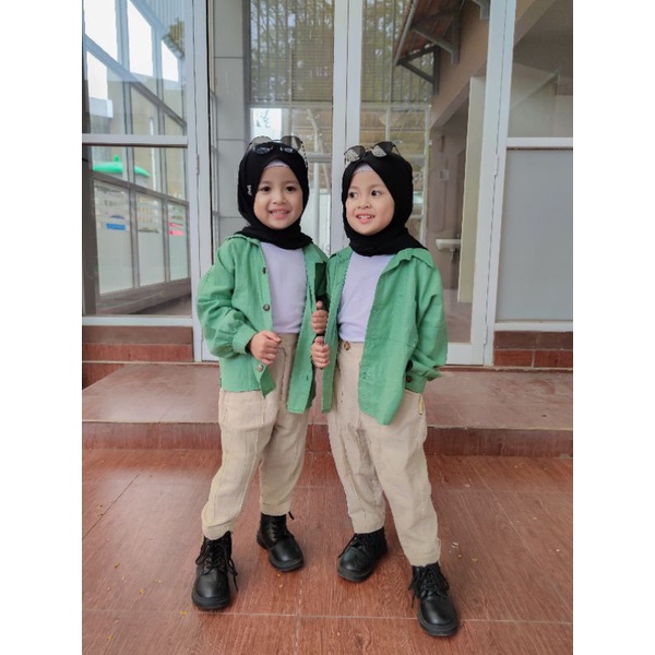 Kemeja Oversize Anak 2-6 Tahun Bahan LINEN ASLI Kemeja Anak Perempuan Kekinian Kemeja Anak Cewe Viral | KEMEJA OVERSIZE LINEN SIZE KIDS