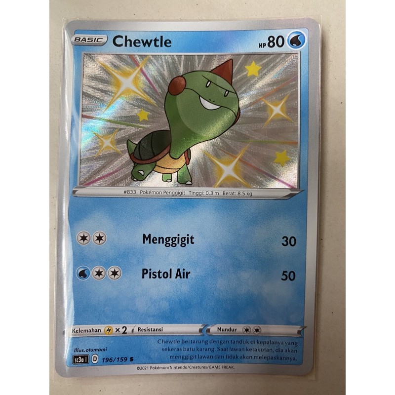 Chewtle Baby Shiny Pokemon TCG Indonesia