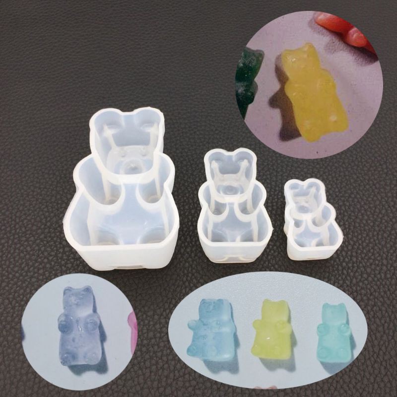 Cetakan Adonan Kue Fondant Desain Gummy Bear Bahan Silikon Model Diy