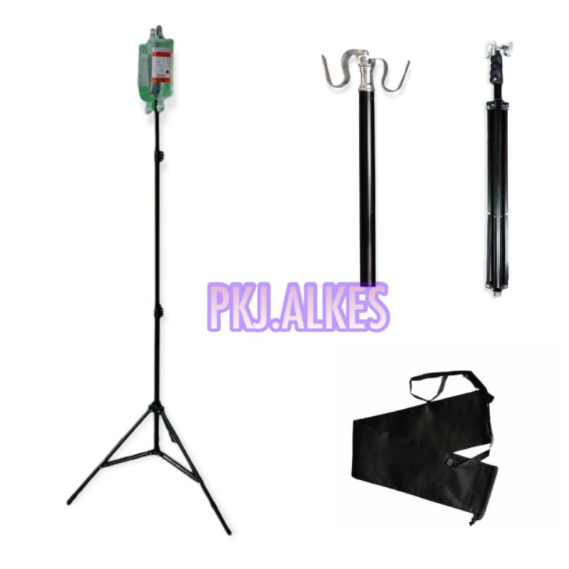 TIANG INFUS PORTABLE 2 PENGAIT + TAS