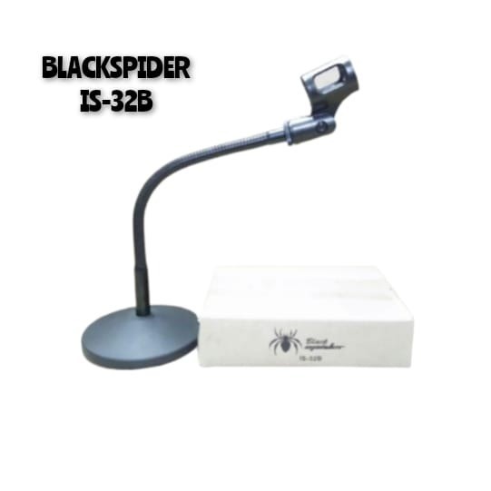 STAND MIC MEJA BLACKSPIDER IS 32B TABLE STANDDING MICROPHONE