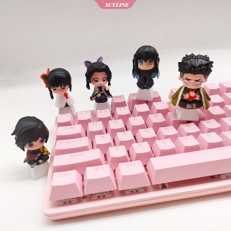 Keycap keyboard Mekanikal Desain Kartun Demon Slayer stereo Pbt R4 ESC