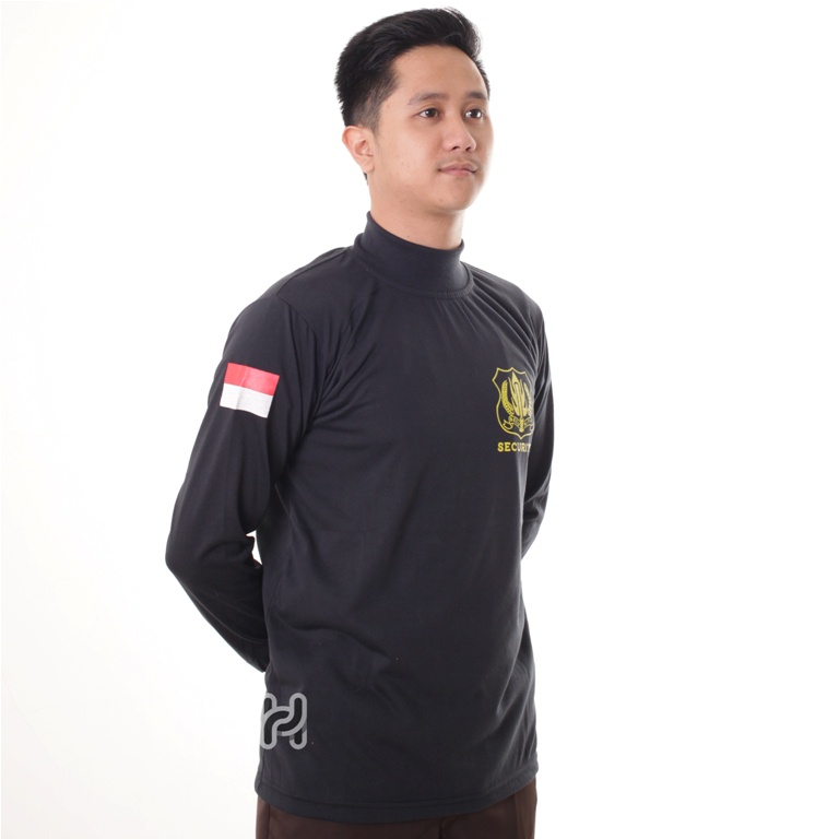 Satpam Baju Kaos Security Kaos Satpam Kerah Tinggi Pria Lengan Panjang Kaos Dalam Tangan Panjang