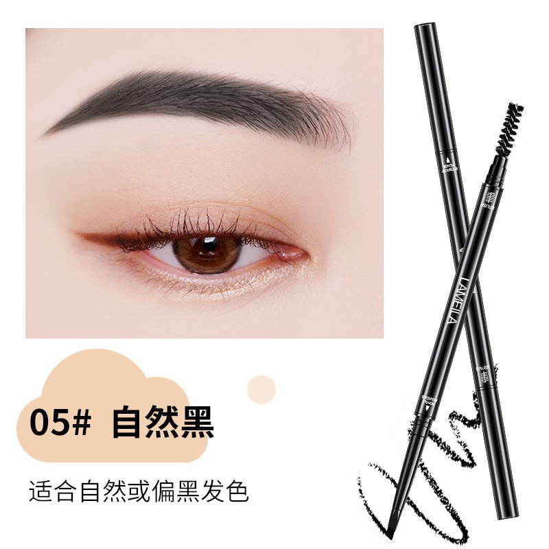 Lameila Pensil Alis  Double Heads Eyebrow Pencil Lasting Eyebrow Pen Waterproof 6 Warna HK836