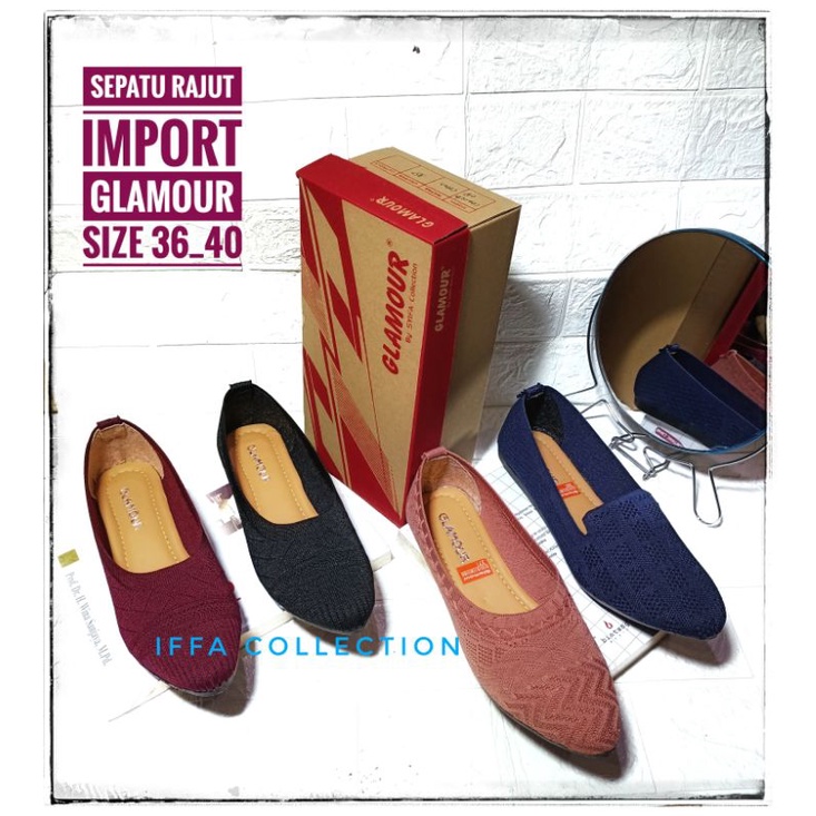 sepatu rajut import glamour original terbaru