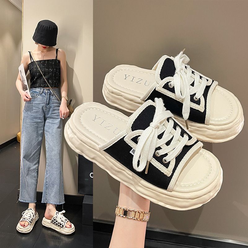 Sepatu Half Sneaker Tali Versi Korea Import