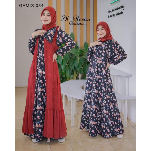 Gamis Dewasa,Gamis Al Hasan/Gamis Ceruty By Al Hasan Collection