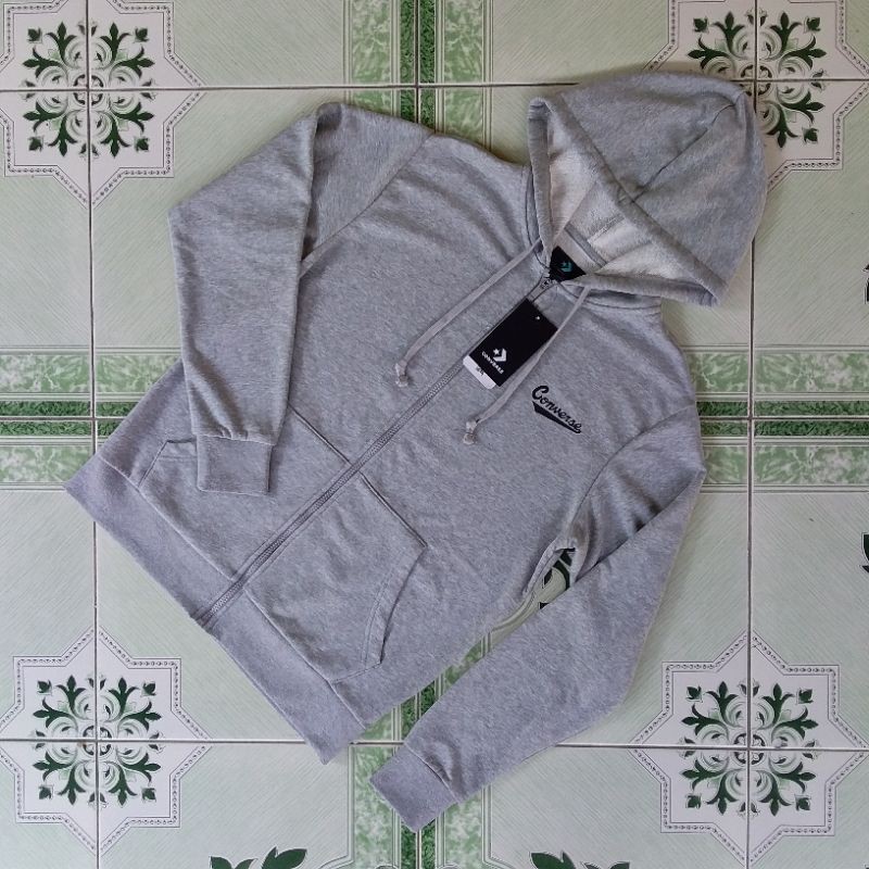 Converse Full Zip Hoodie Nova Grey