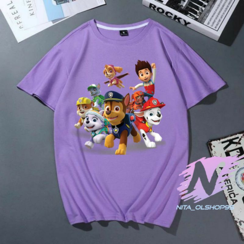 kaos pawpatrol baju kaos anak PAWPATROL animasi