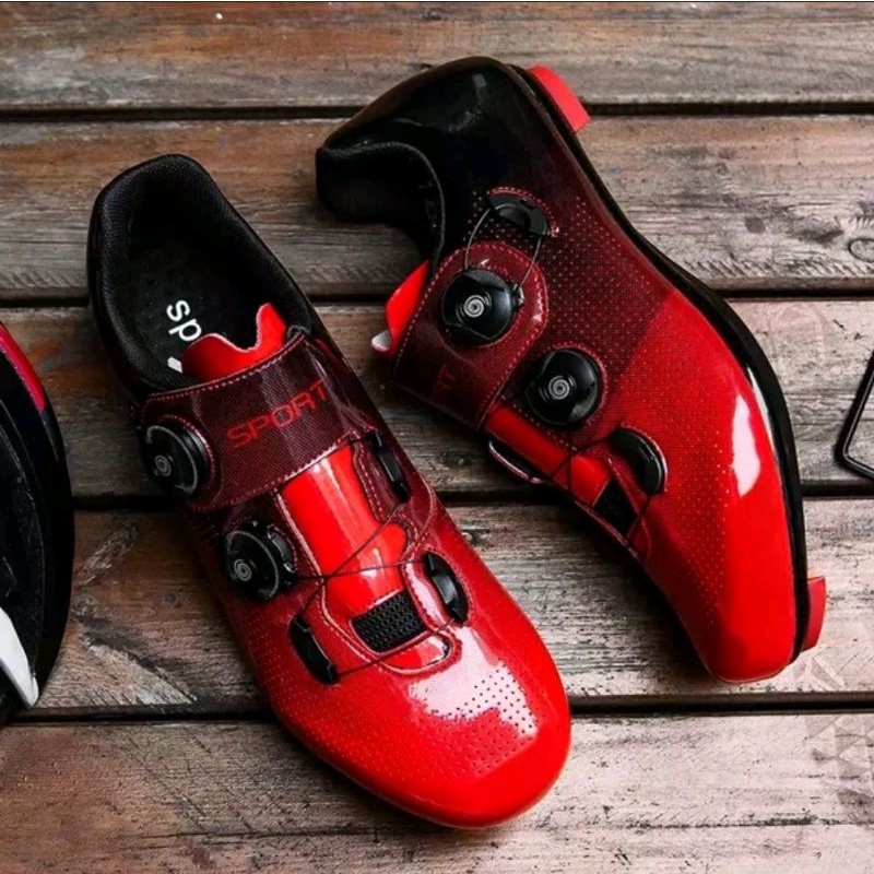 Promo Sepatu Cleat Sepeda Roadbike Shoes Road Bike 2 in 1 MTB Clit Pengunci Speed Sport Bike Bicycle Boa Spatu Sepeda Balap