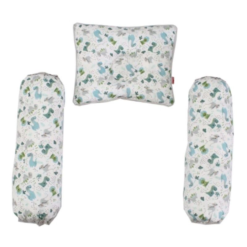 Dialogue Baby Bantal Peyang Guling Bayi Set Katun Bantal Guling +Tas - Cocok Kado Bayi Lahiran