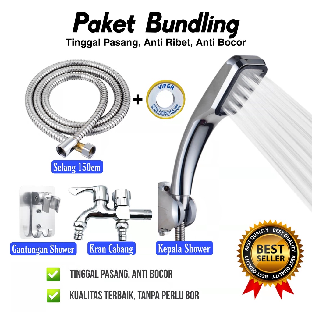 Shower Kamar Mandi Universal Shower Mandi 3 Mode Kecepatan
