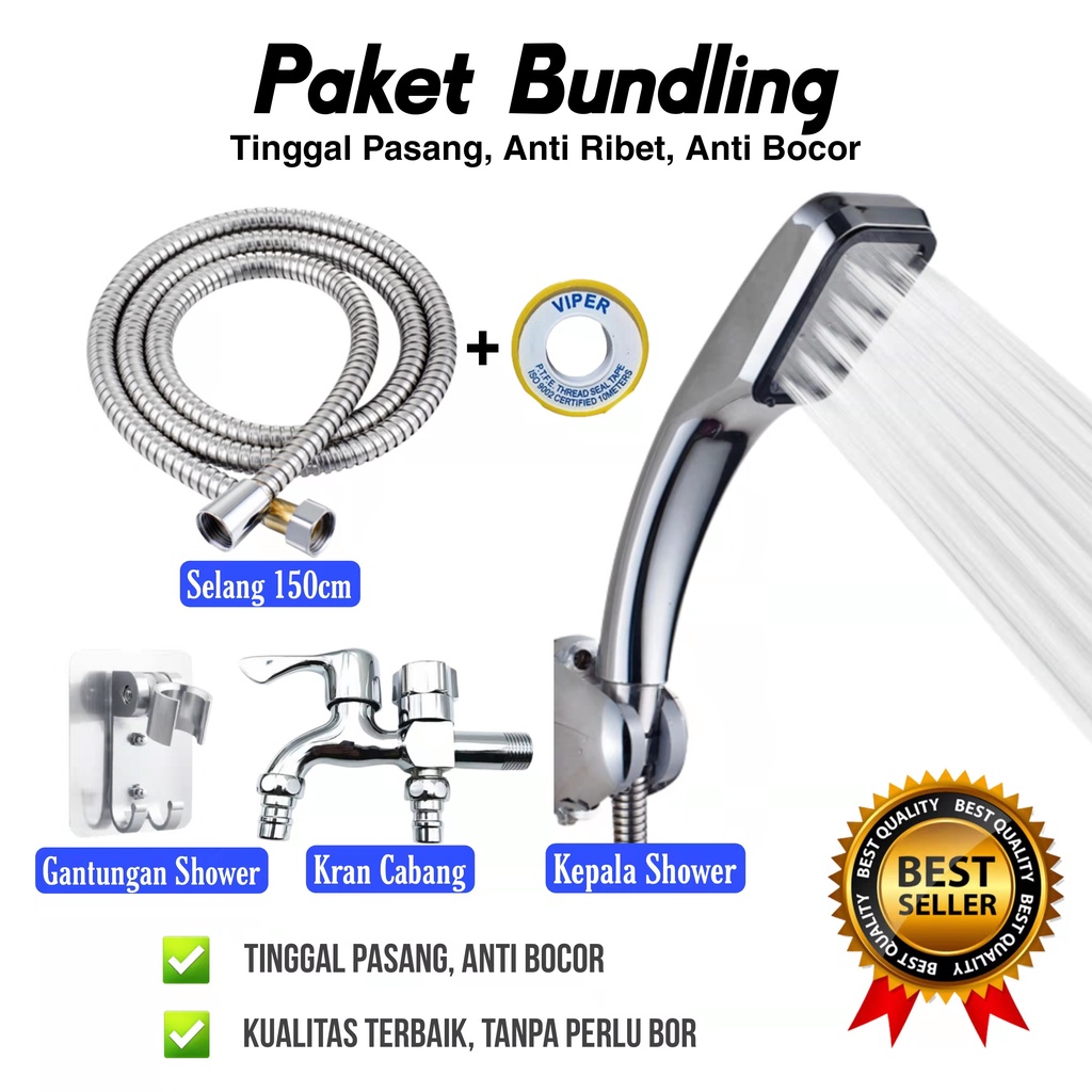 Hand Shower Adjustable Shower Mandi Shower Kamar Mandi