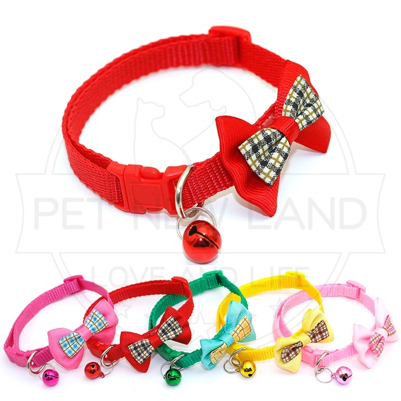 Kalung Kucing ikatan kupu kupu Adjustable Lonceng Cat Collar Aksesoris Hewan Peliharaan