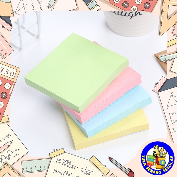 

Sticky Note / Kertas Memo Polos 100Pcs AT0062