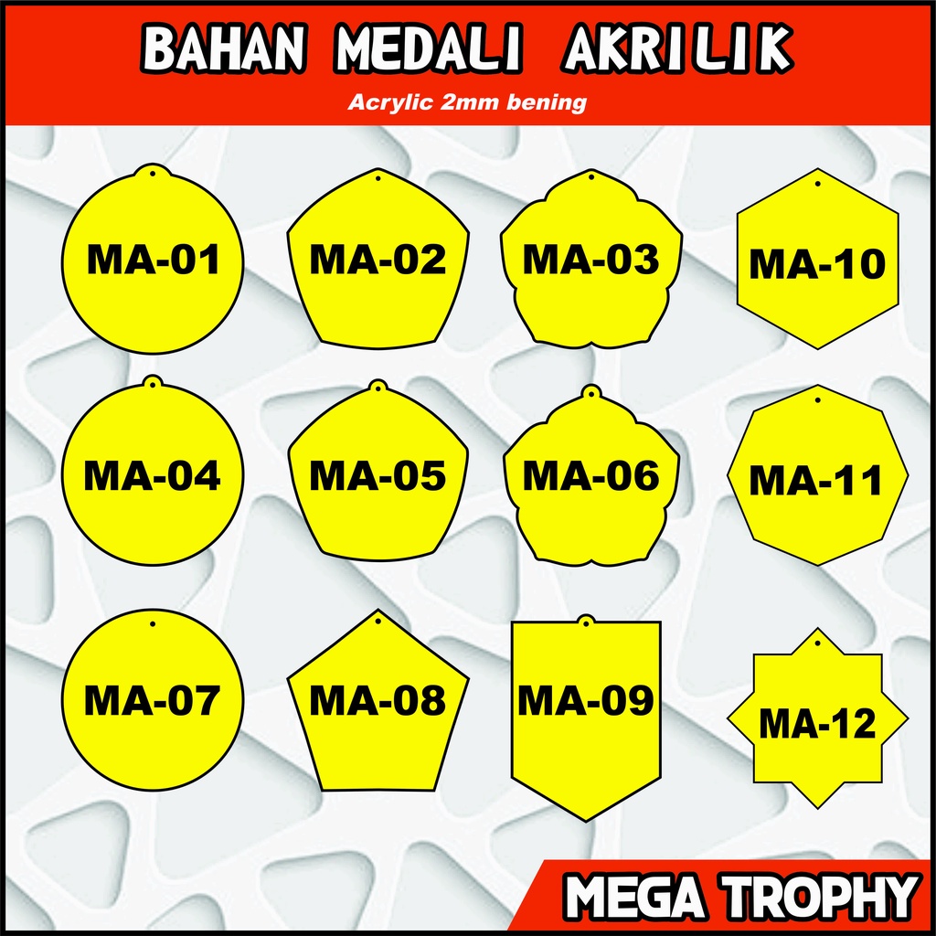 

BAHAN MEDALI AKRILIK BENING DIAMETER 6.5 CM