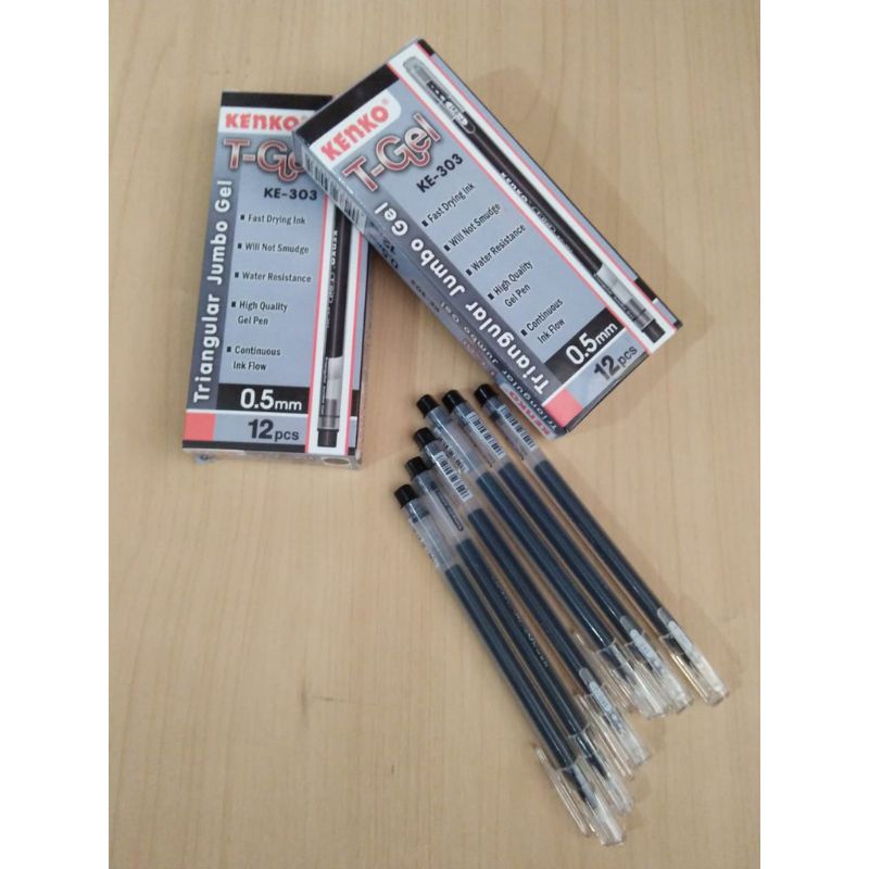 

Pulpen Bolpen Pen Gel Kenko KE-303 T-Gel per pak