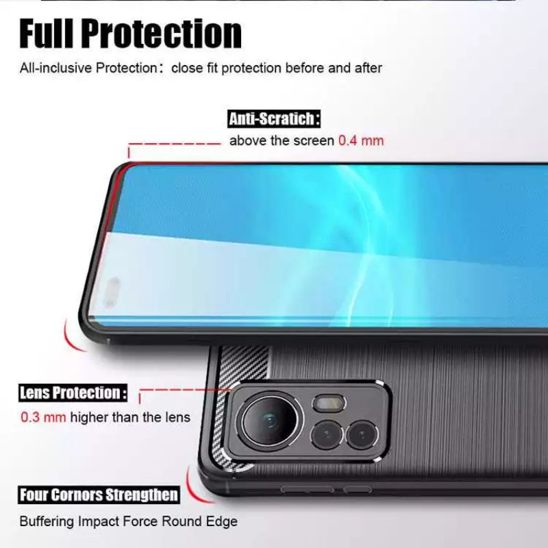 Case Xiaomi Mi 12 / 12X  Softcase Carbon Fiber Rugged Armor