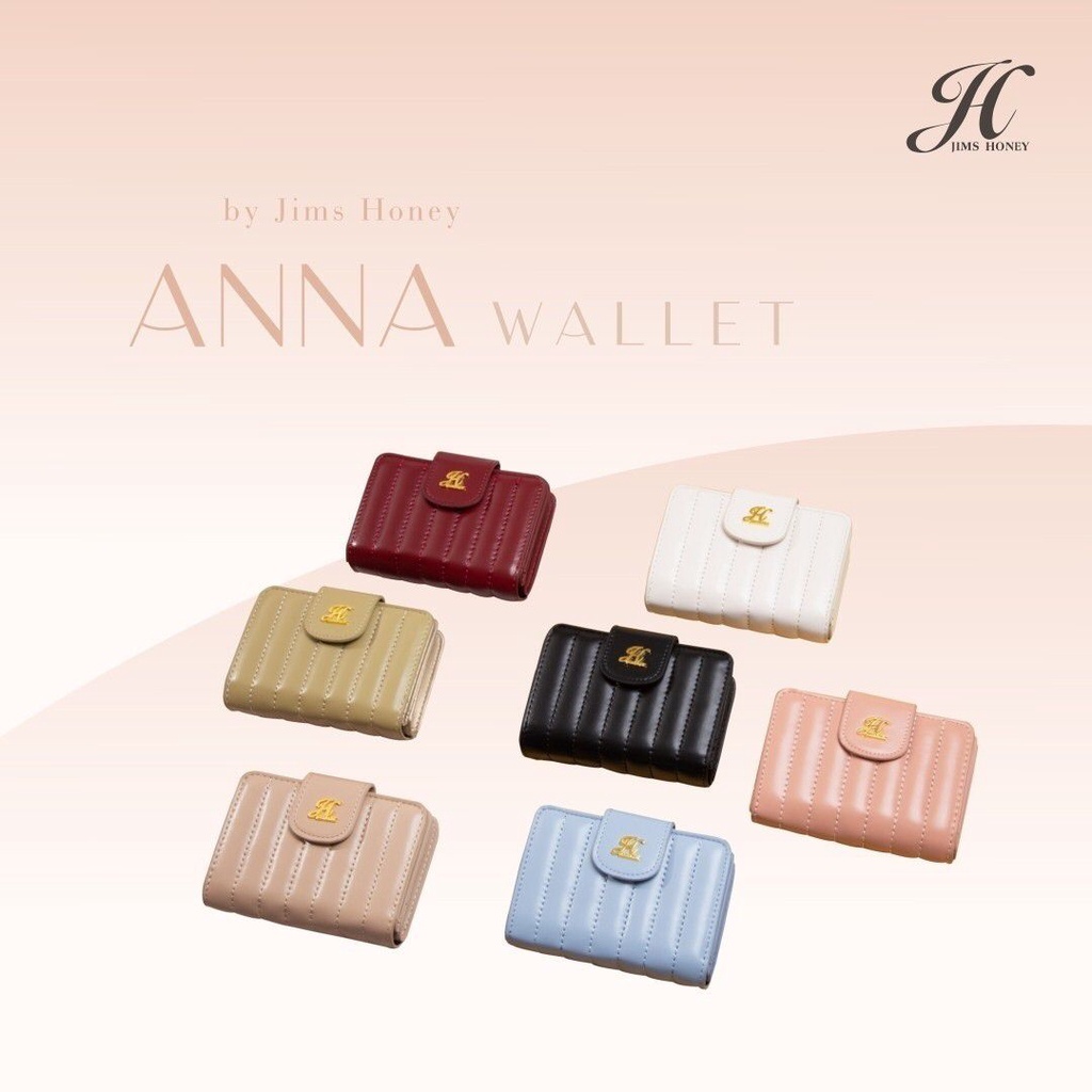 Dompet Lipat Kecil Jimshoney Jh Anna Audrey Wallet Card Jims Honey Original - Dompet Wanita Mini Trendi - Dompet Koin