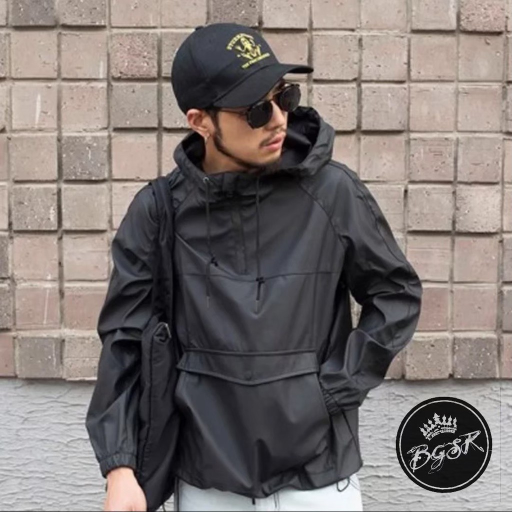 Jaket Cagoule Polos Pria Simple / Jaket Cagoule Ori BGSR