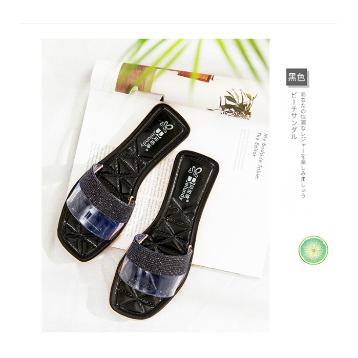 Sepatudari Karin Realpic  Sandal wanita sol karet anti licin KR SDF036