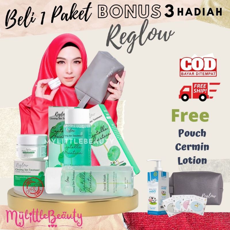 Reglow BY Amura Skin Series GLOW SKIN TREATMENT ( FREE POUCH DAN MASKER PEMBELIAN 1PAKET)-1 Paket(Free Lotion)