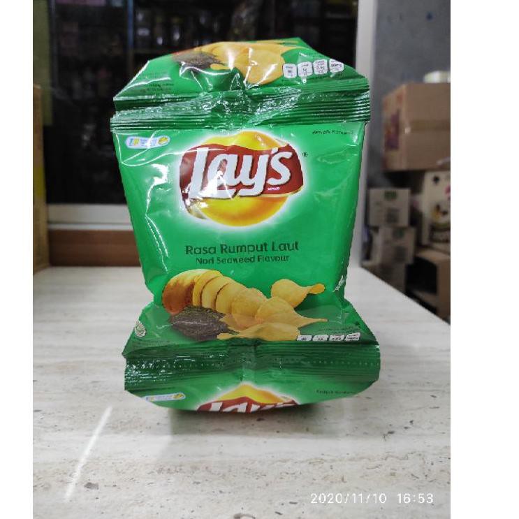 

DIJUAL Lays Rumput Laut 14 gram (1 renceng isi 10 pcs)