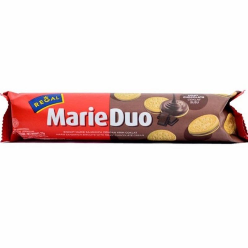 

Regal Biscuit Biskuit Marie Duo Coklat Cokelat 100gram 100 gram