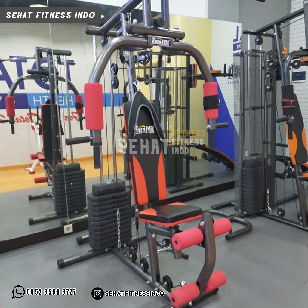 Jual HOME GYM 1 SISI TOTAL FIT BEBAN 75KG - ALAT FITNESS | Shopee Indonesia