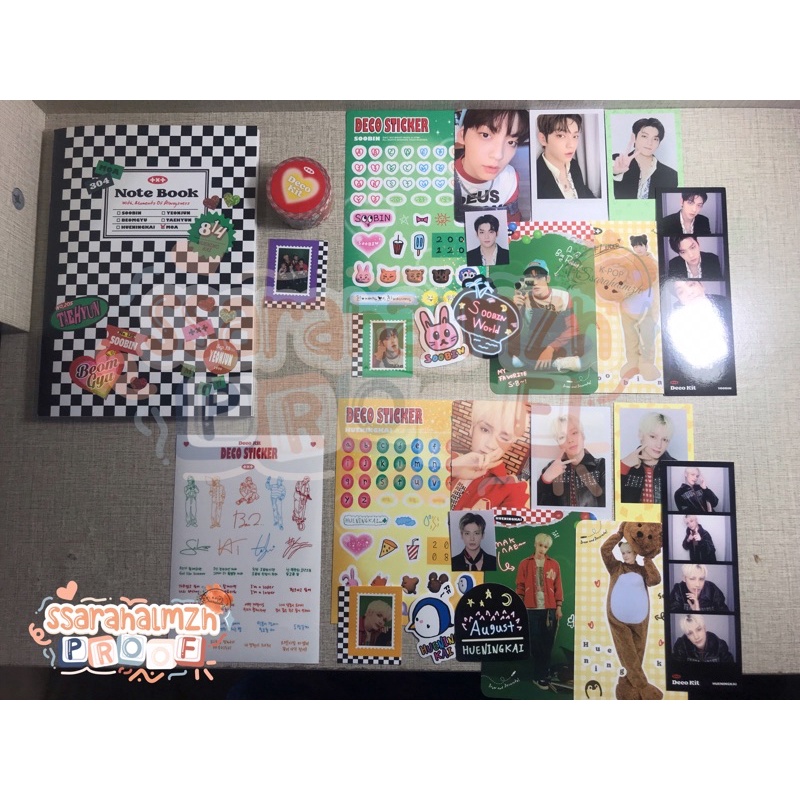 TXT Deco Kit Package member set soobin kai deco book random photocard id photo