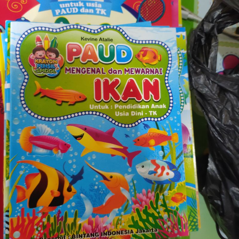 Buku Edukatif Mengenal dan Mewarnai-ikan