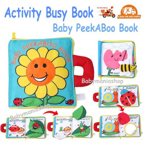 Buku Kain ACTIVITY BUSY BOOK Cloth Buku Bayi Anak Soft Book My Quiet Book Lullaby Baby Bear Twinkle