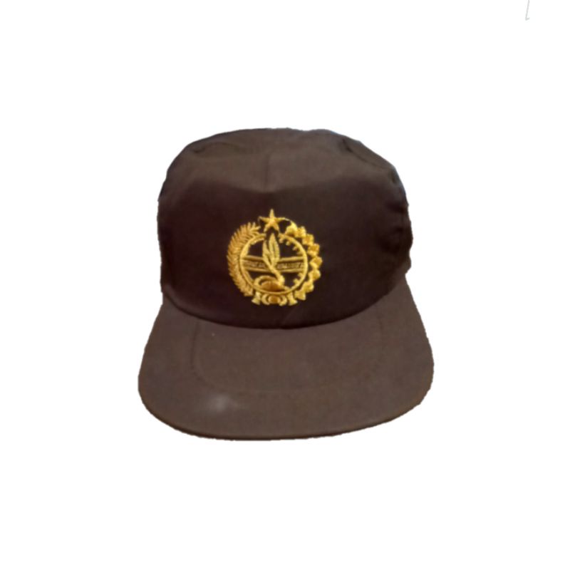 Topi Pramuka sekolah coklat