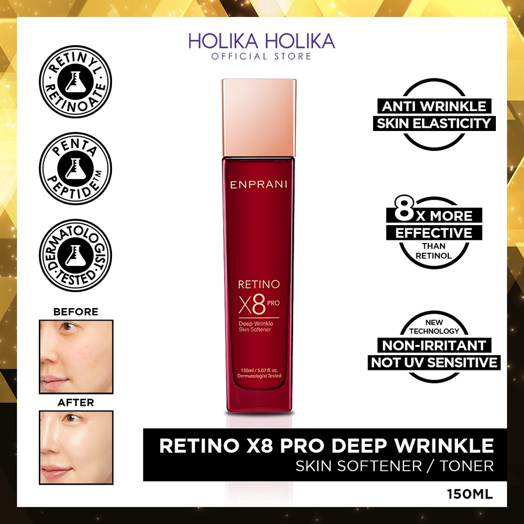Holika Holika Enprani Retino X8 Pro Deep Wrinkle Skin Softener | Toner Anti Aging