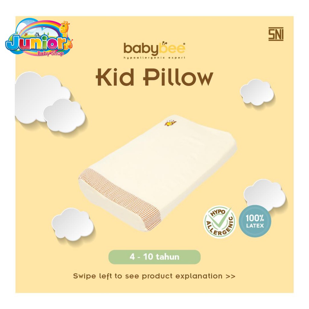 Babybee Kid Pillow W/Case - Bantal Bayi