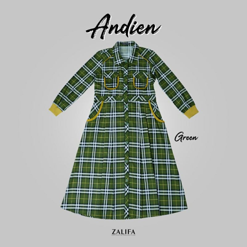 TUNIK ANDIEN GREEN ORIGINAL BY ZALIFA