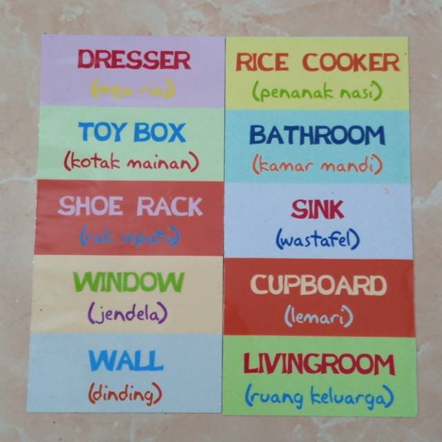 

Sticker stiker edukasi anak bahasa inggris