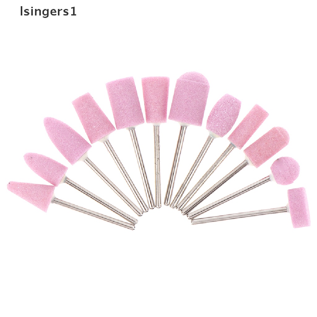 (lsingers1) 12pcs Mata Bor Kikir Kuku Ukuran 2.35 mm Untuk nail art