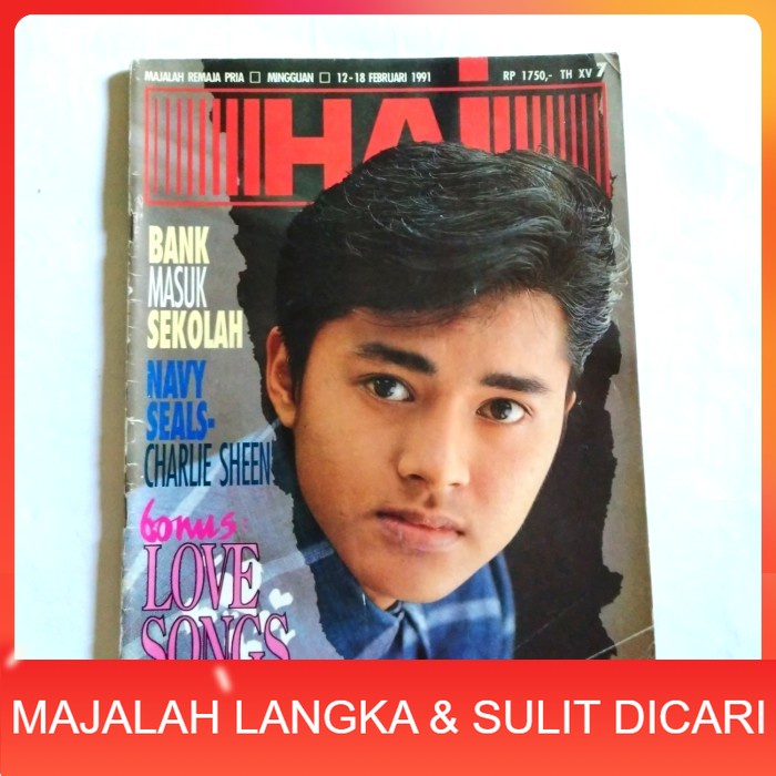Majalah HAI No.7 Feb 1991 Cover REZA SURYA Langka