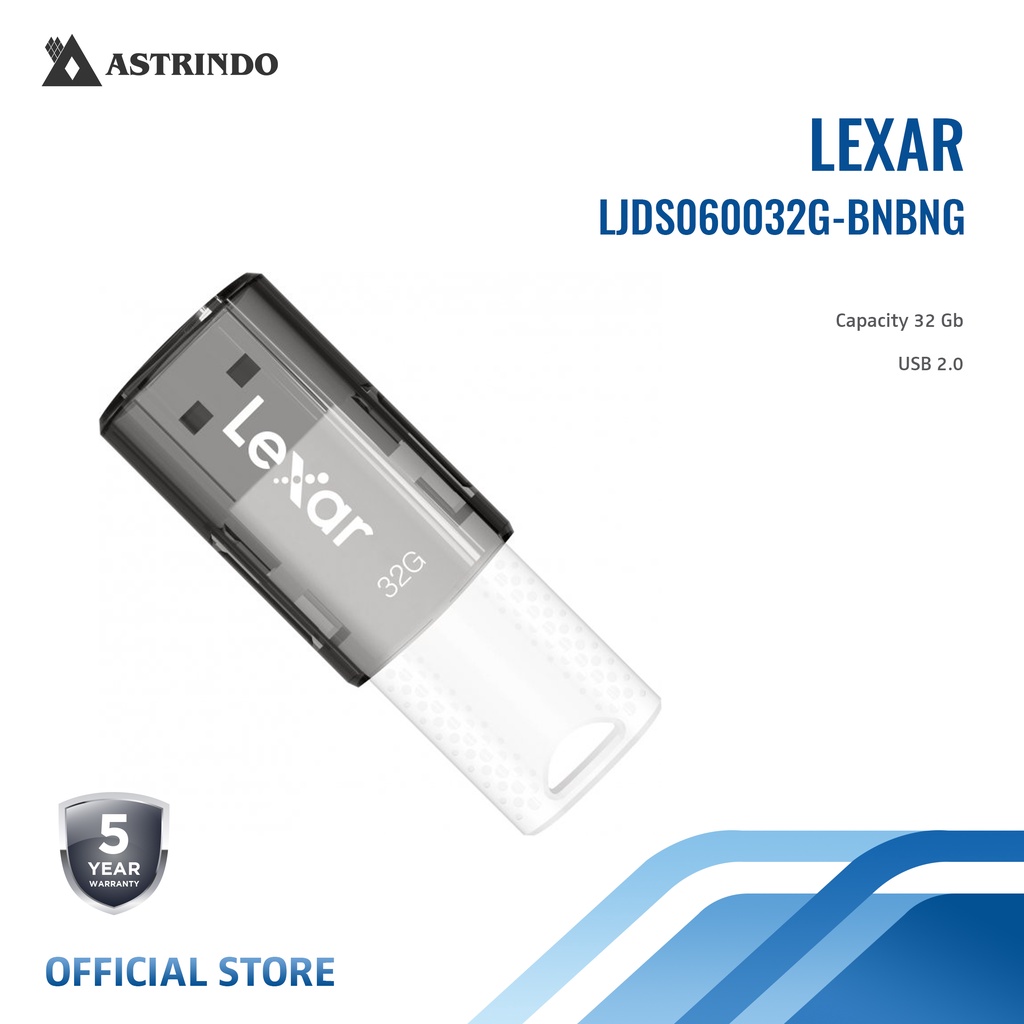 Lexar JumpDrive 32GB S60 USB 2.0 - (LJDS060032G-BNBNG)